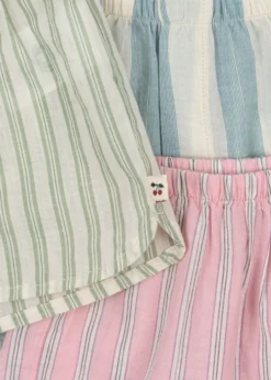 3 PACK ASLI SHORTS - basil/orchid/bleu stripe