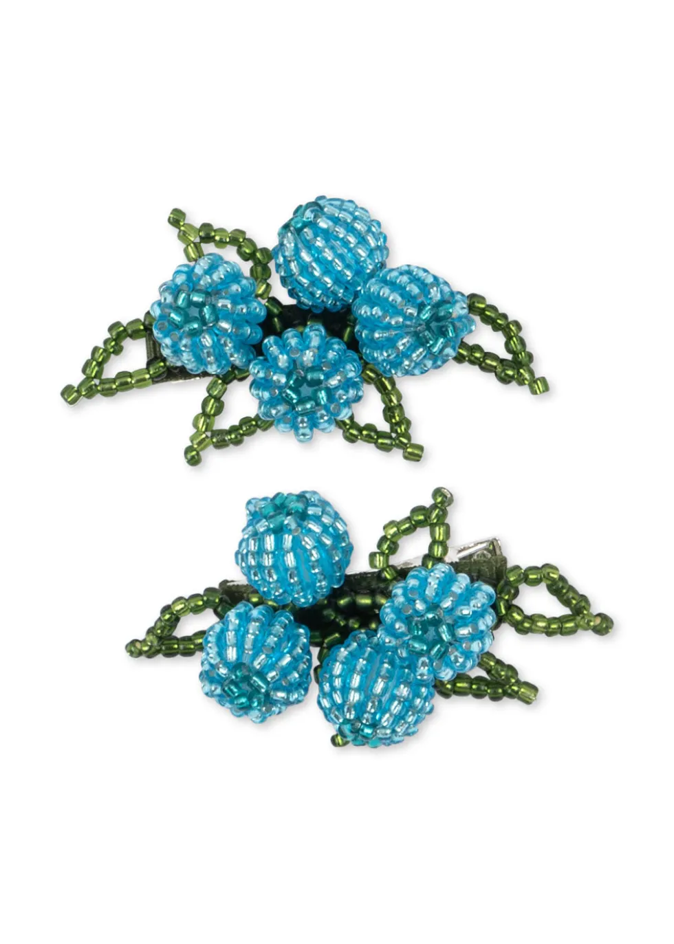 2 PACK BLUEBERRY BEADED HÅRKLIPS - blueberries