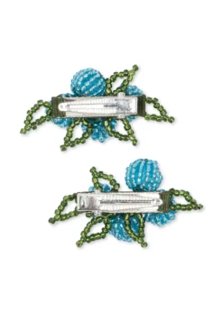 2 PACK BLUEBERRY BEADED HÅRKLIPS - blueberries