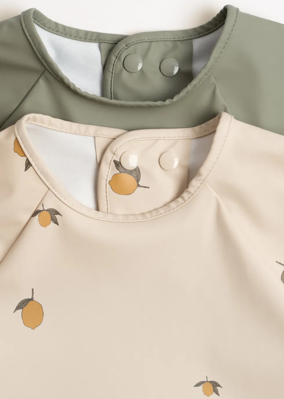 2 PACK DINNER BIB WITH SLEEVES - lemon