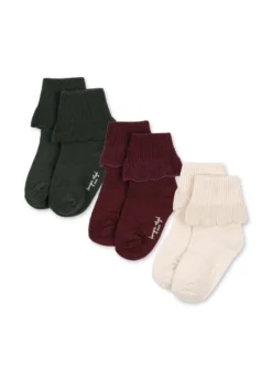 3 PACK FRILL SOCKS - green mix