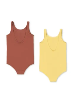 2 PACK MARVA BADEDRAGT - pampas/mahogany
