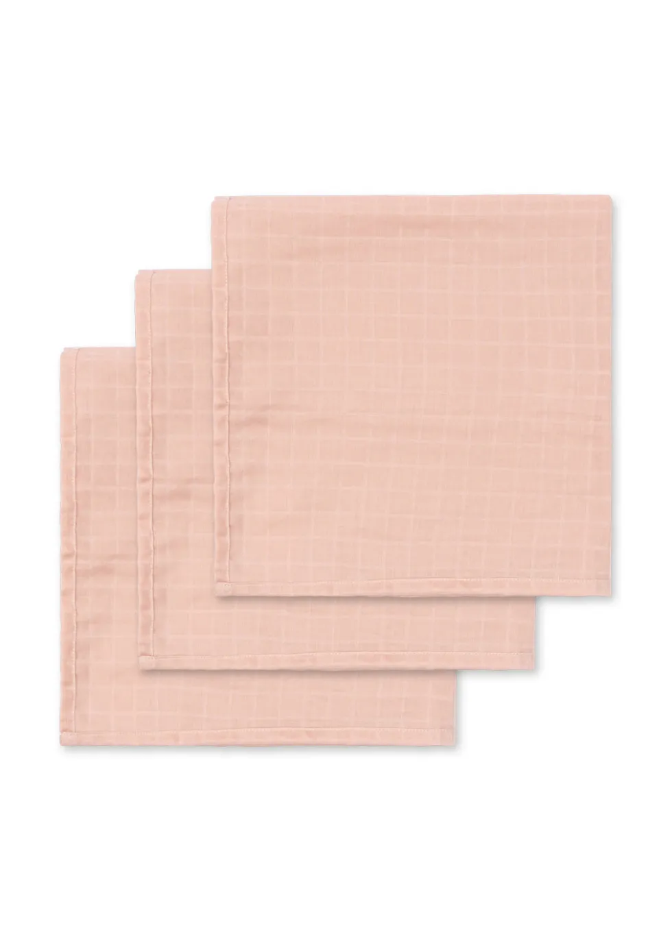 3 pack muslin cloths - mahogany rose