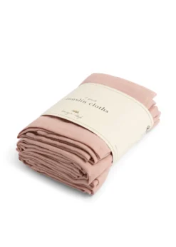 3 pack muslin cloths - mahogany rose