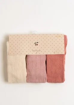 3 PACK POIENTELLE TIGHTS - rose mix