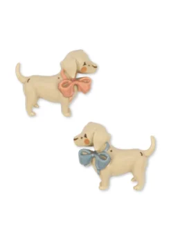 2 PACK PUPPY HAIR CLIP - creme brulee