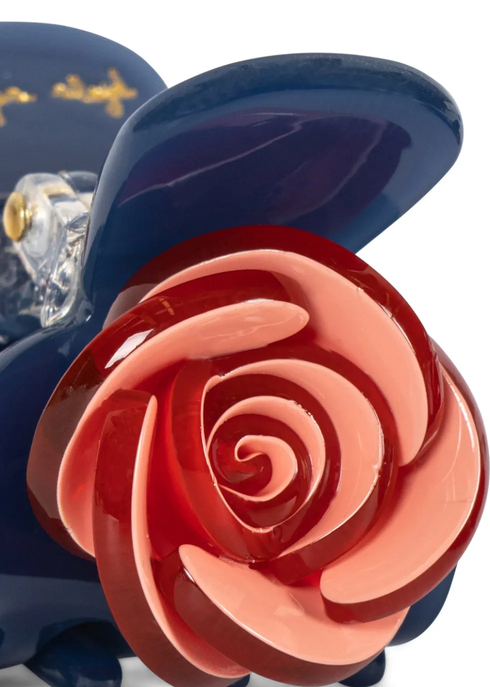 2 PACK ROSE HAIR CLAW SMALL - total eclipse