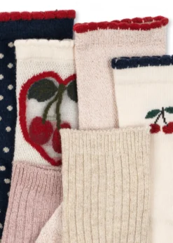 6 PACK SOCKS - multi glitter