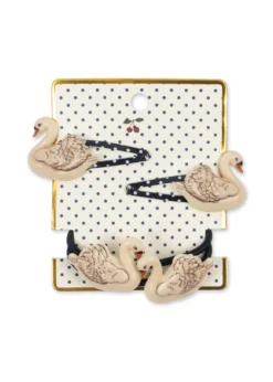 4 PACK SWAN HAIR CLIP AND ELASTIC - swan