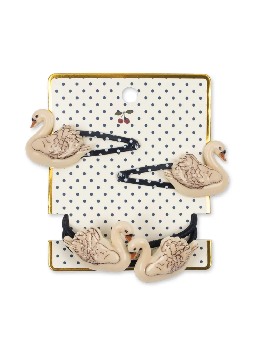 4 PACK SWAN HAIR CLIP AND ELASTIC - swan