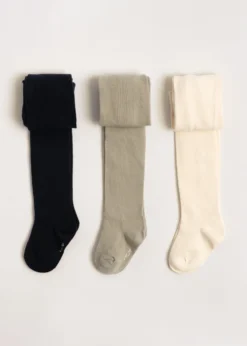3 PACK TIGHTS - lemon mix