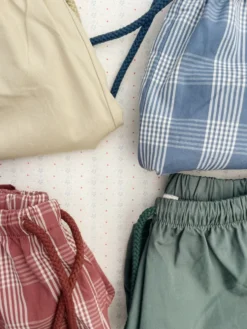 2 PACK VERNE SHORTS - flint check/cilantro