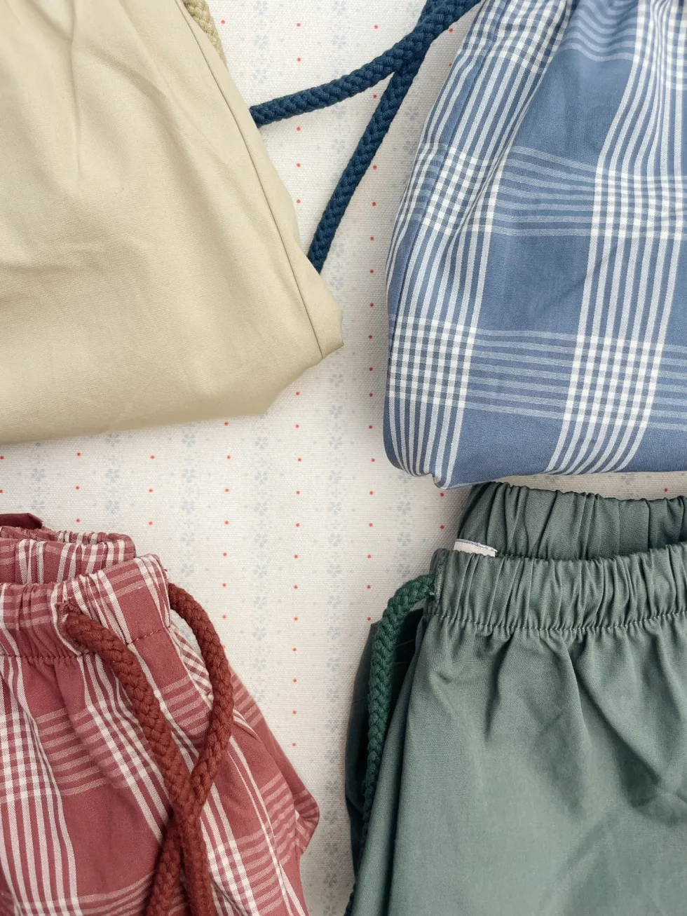 2 PACK VERNE SHORTS - flint check/cilantro
