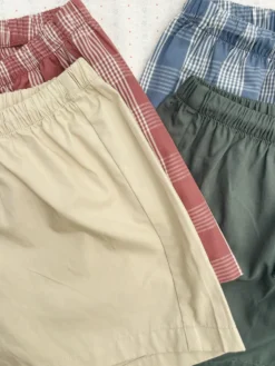 2 PACK VERNE SHORTS - flint check/cilantro
