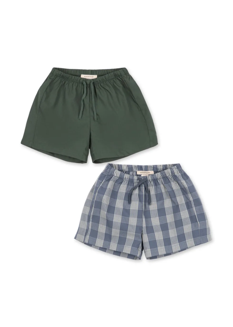 2 PACK VERNE SHORTS - flint check/cilantro