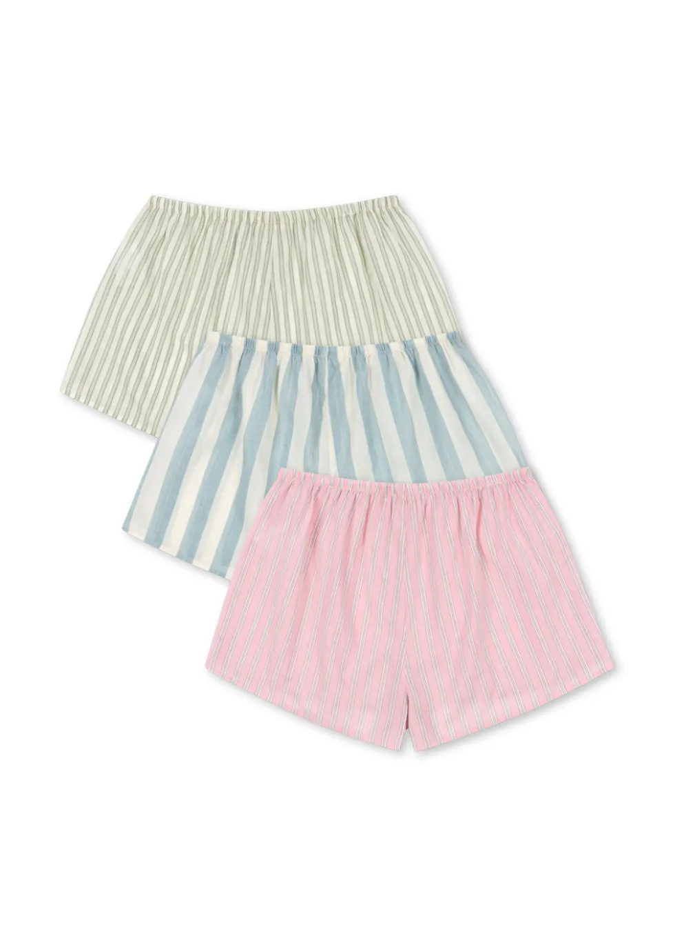 3 Pak Asli Mommy Shorts - basil/orchid/bleu stripe