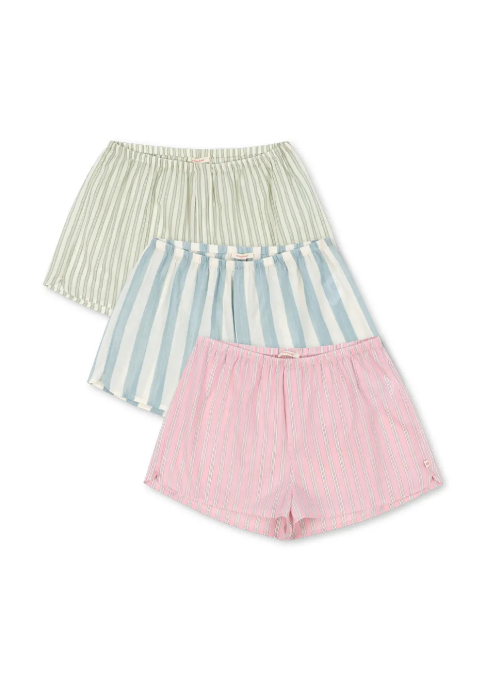 3 Pak Asli Mommy Shorts - basil/orchid/bleu stripe