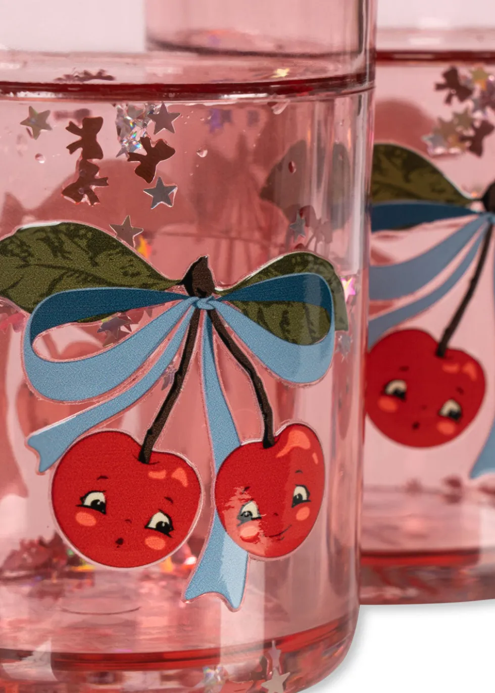 2 PAK GLITTERKOPPER - cherry bow