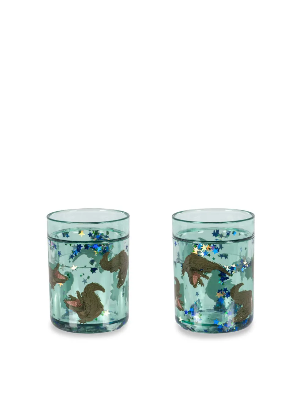 2 Pak GLITTER Kopper - crocodile