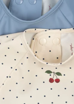 2 Pak Hagesmæk Med Ærmer - navy dot/rain washed