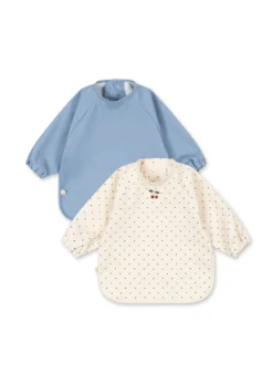 2 Pak Hagesmæk Med Ærmer - navy dot/rain washed