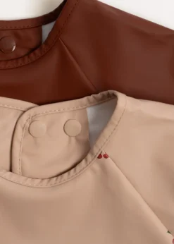 2 pak langærmet hagesmæk - cherry