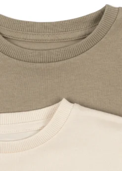 2 PAK LIN LANGÆRMET T SHIRT - laurel oak