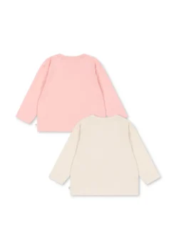 2 PAK LIN LANGÆRMET T SHIRT - pink dolphin/antique white