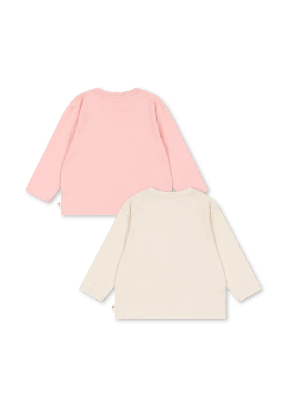 2 PAK LIN LANGÆRMET T SHIRT - pink dolphin/antique white