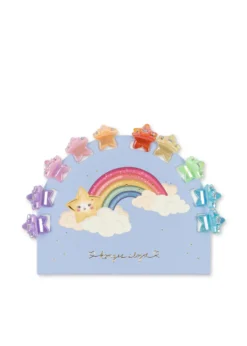10 Pak Mini Stjerne Hårklemmer - multi