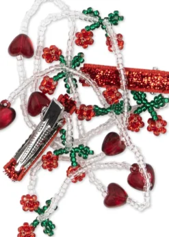 2 pak pearly tassel hårklips - cherry