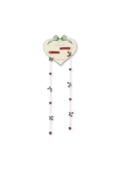 2 pak pearly tassel hårklips - cherry