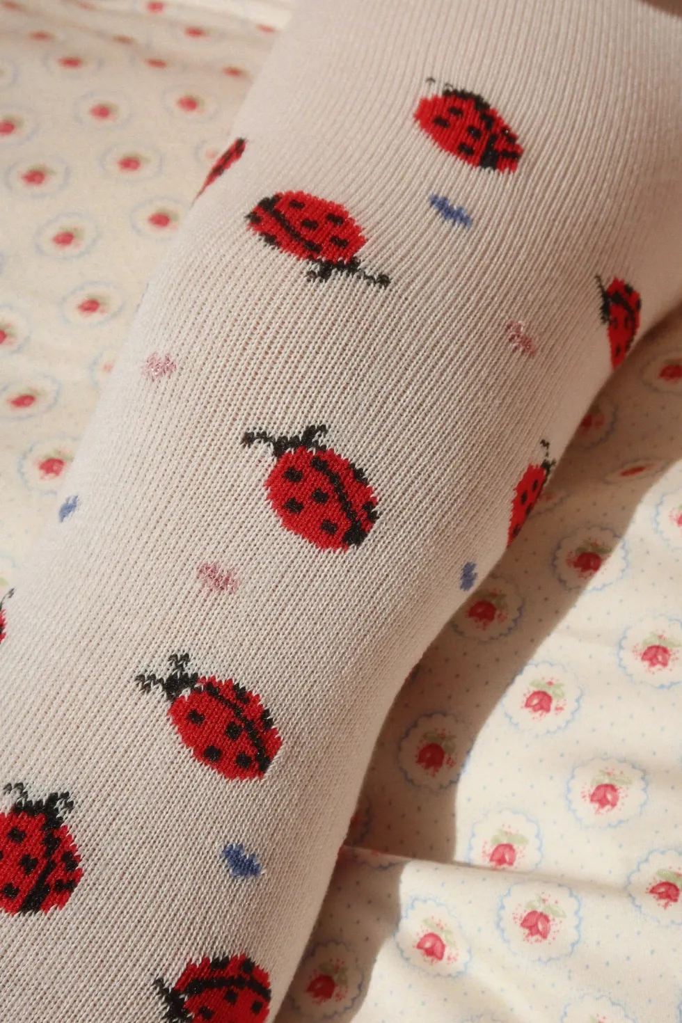 2 Pak Strømpebukser - ladybug