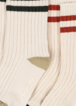 2 Pak Strømper - green stripe