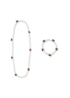 PEARLY CHERRY SMYKKER - red/glitter
