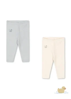 PERLA 2 PACK PANTS OCS - buttercream/pearl blue