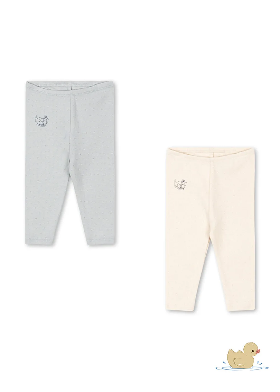PERLA 2 PACK PANTS OCS - buttercream/pearl blue