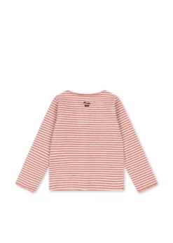 Roli Stribet Cardigan - rose cream stripe