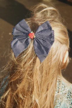 ROSE ROUGE BOW HAIR CLIP - dot nuit