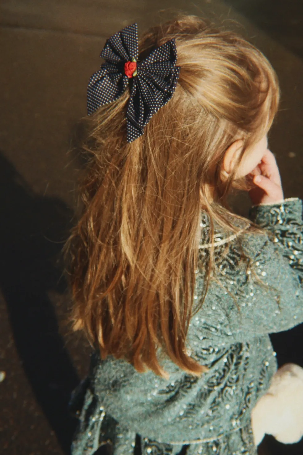 ROSE ROUGE BOW HAIR CLIP - dot nuit