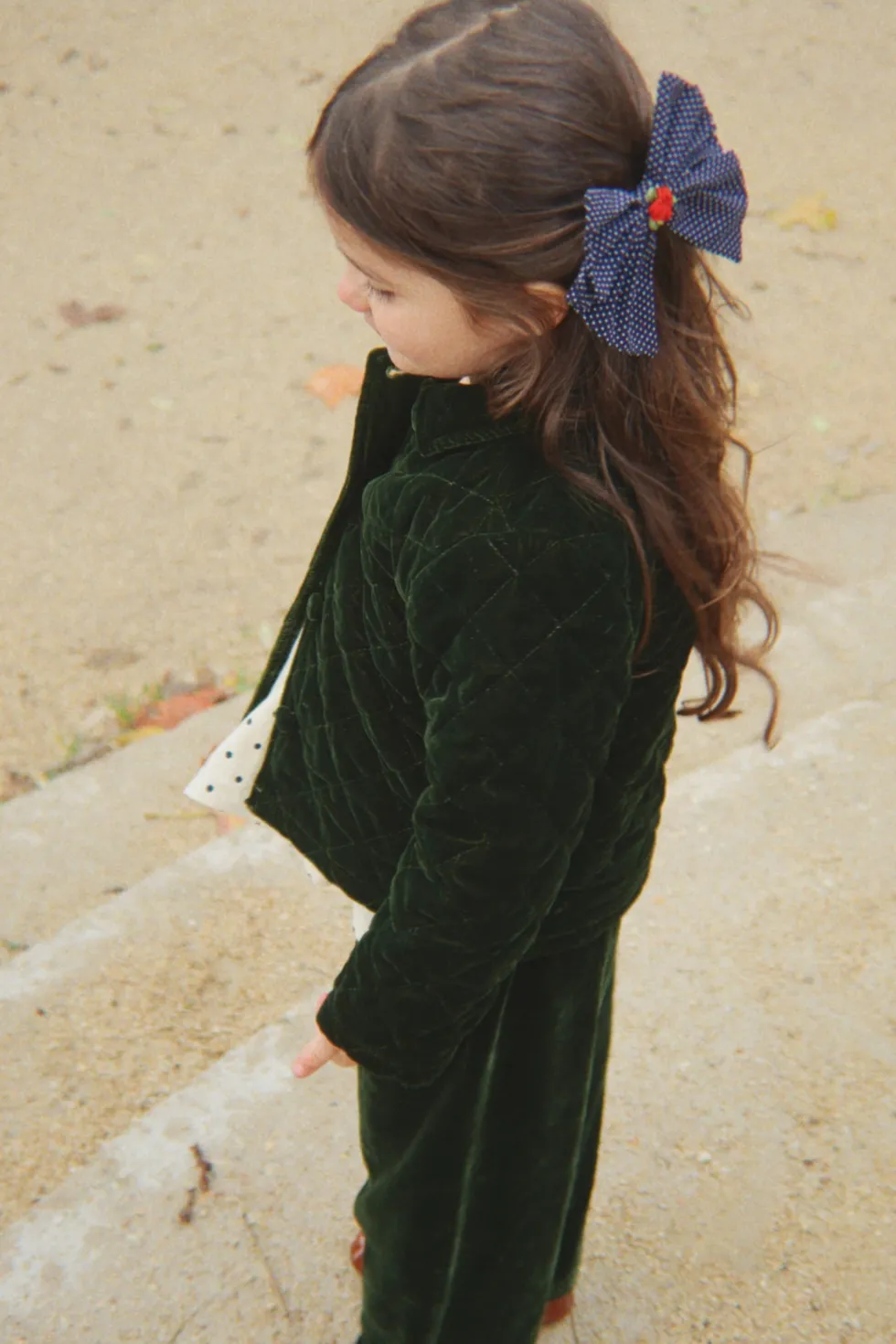 ROSE ROUGE BOW HAIR CLIP - dot nuit