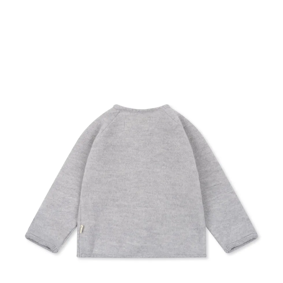 saga cardigan - grey melange
