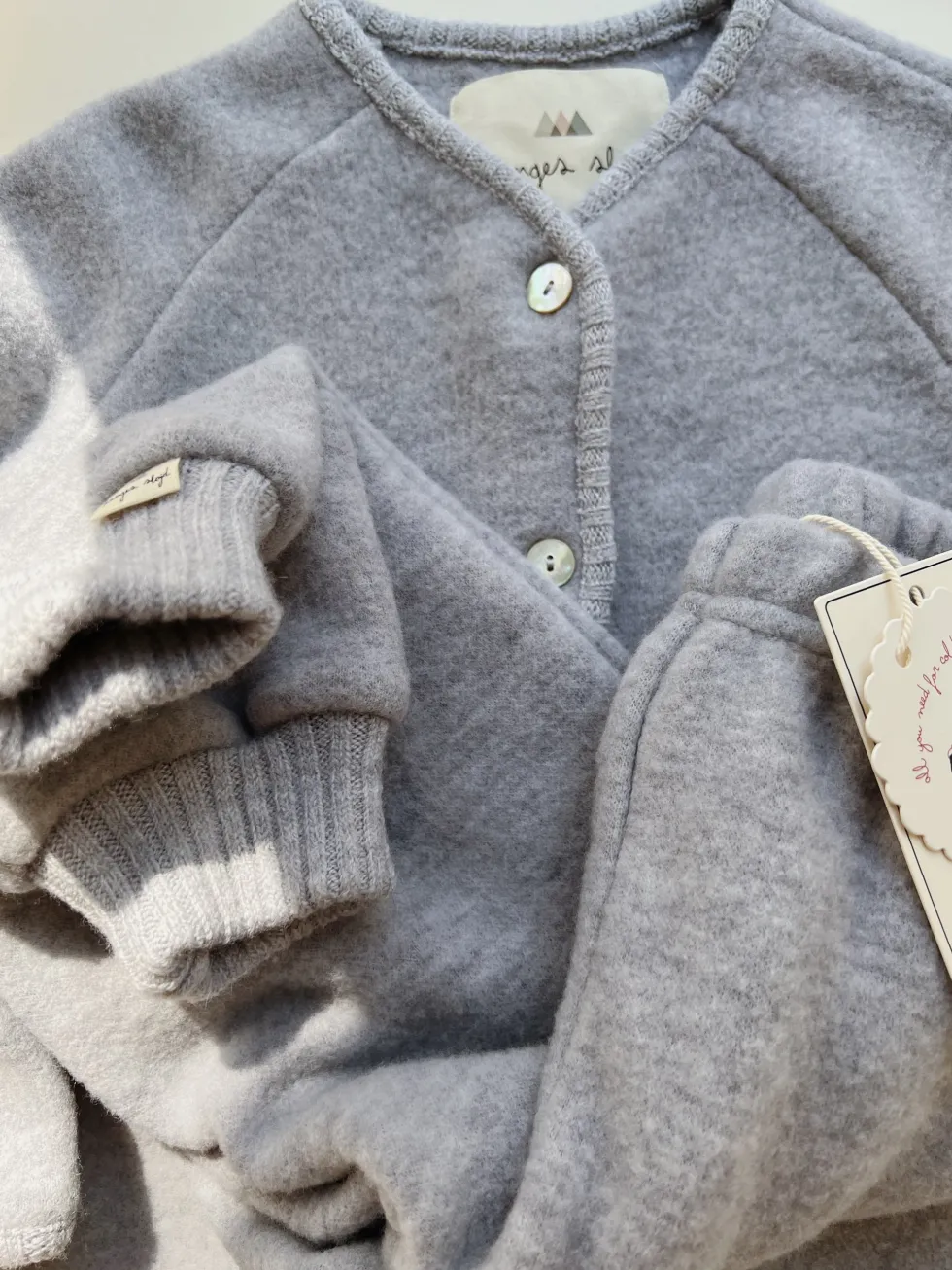 saga cardigan - grey melange