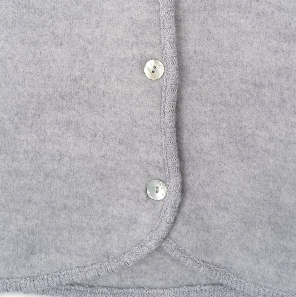 saga cardigan - grey melange