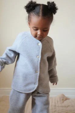 saga cardigan - grey melange
