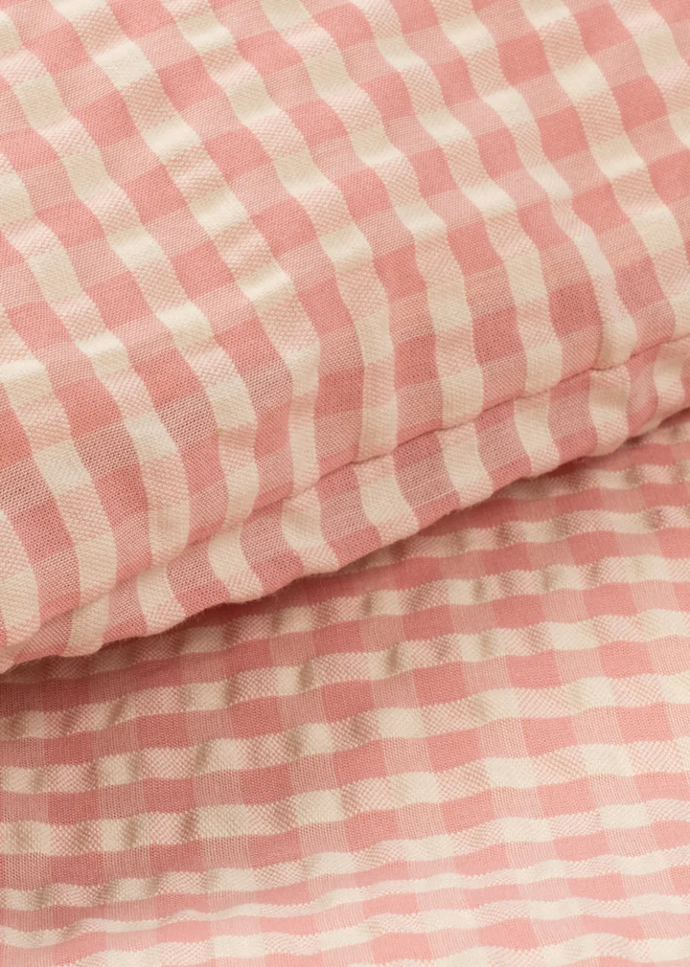 SEER JUNIOR BEDDING SET 100X140 - powder pink check