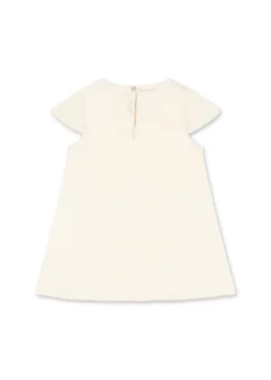 SHEENY SHORT SLEEVE DRESS - buttercream