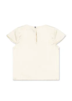 SHEENY SHORT SLEEVE TOP - buttercream