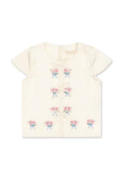 SHEENY SHORT SLEEVE TOP - buttercream