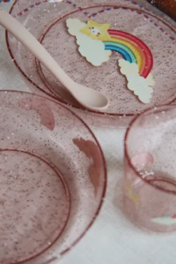 Sparkly Spisesæt - rainbow